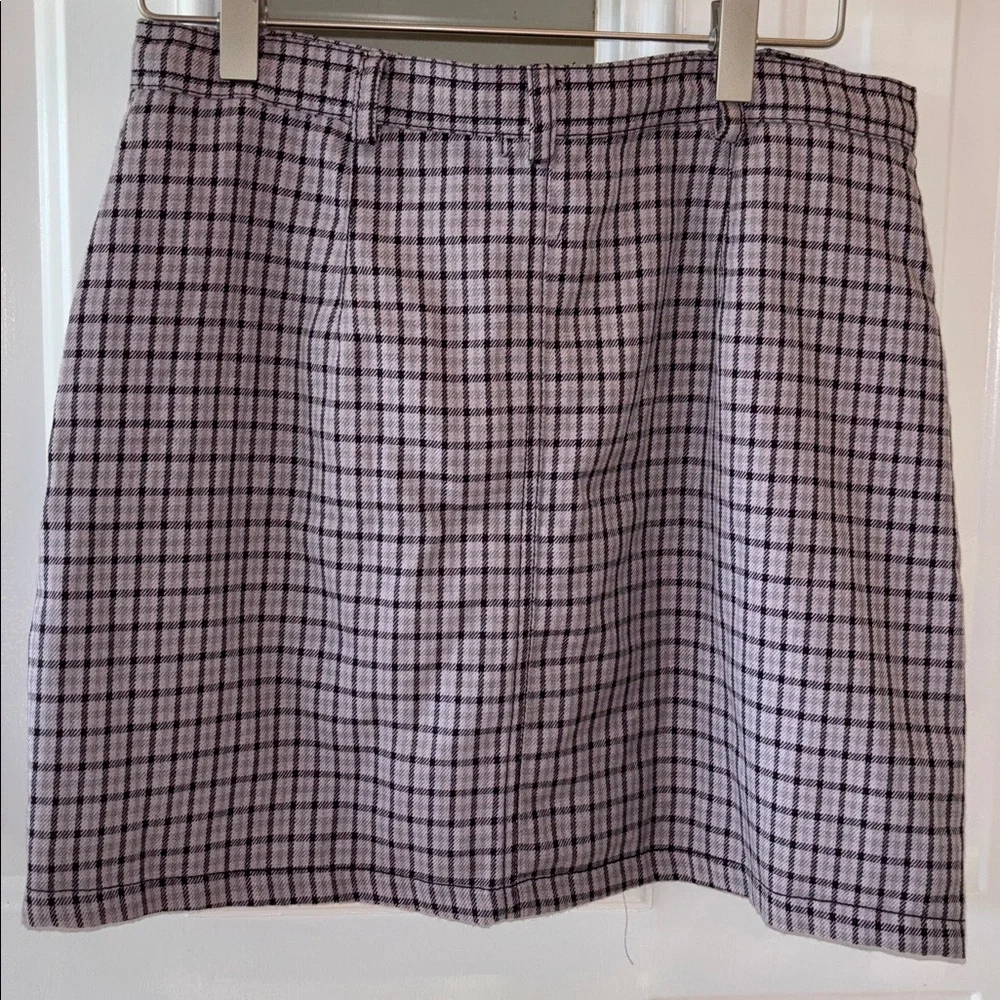 Wild Fable Checkered Mini Skirt Front Zip EUC Small